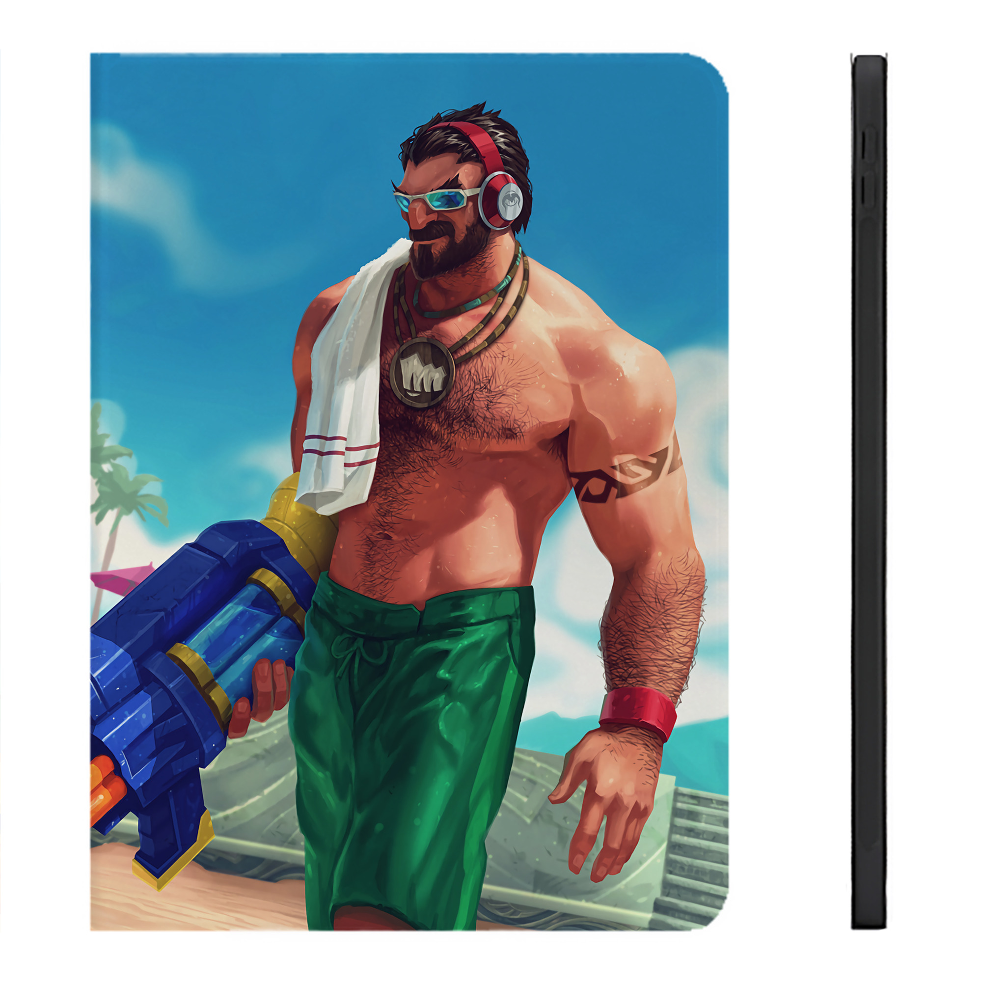 リーグ・オブ・レジェンド League of Legends LOL IPadケース ペンホルダー付き ブックスタイルデザイン